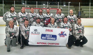 Men's B Broomball Champs - Watkins Legion